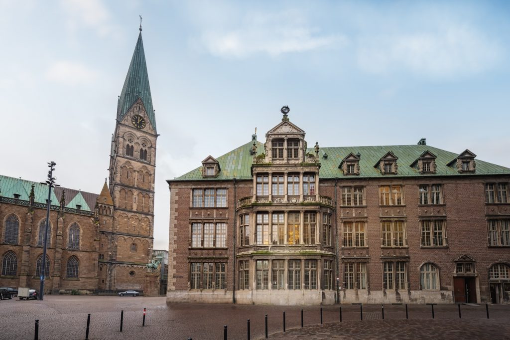 New Town Hall Building and Bremen Cathedral - Bremen, Germany